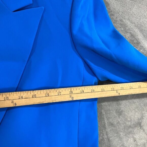 Amanda Uprichard Reggie Blazer Jacket Button Sky Blue Oversized Size Med NEW - Picture 8 of 9